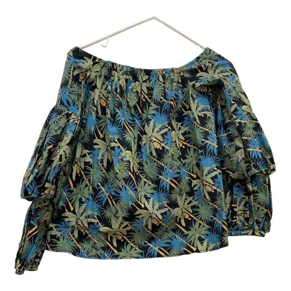 Petersyn Lily Off Shoulder Tropical Print Top NWT Size S New with Tags